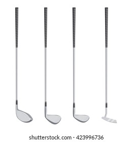 golf clubs vector illustration isolated on a white background