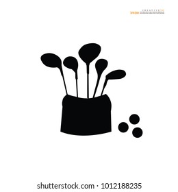 Golf Clubs.vector illustration.