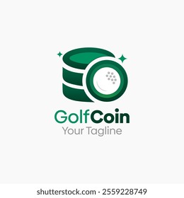 Golf Coin Logo Design Template. Good for Business, Agency, Community and Organization.