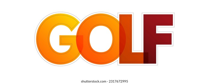 Golf colorful text quote, sport concept background