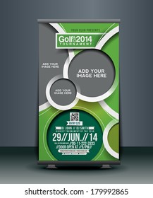 Golf Competition Roll Up Banner Design