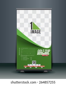 Golf Competition Roll Up Banner Design