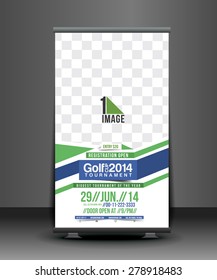 Golf Competition Roll Up Banner Design