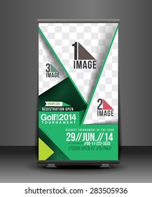 Golf Competition Roll Up Banner Design