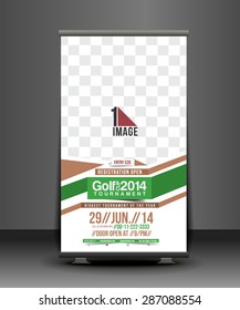 Golf Competition Roll Up Banner Design