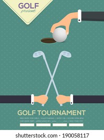 Golf Concept Flyer, Poster, Ad Design Vector Template