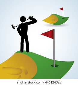 Golf concept with icon design, vector illustration 10 eps graphic.
