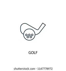 Golf concept line icon. Simple element illustration. Golf concept outline symbol design from Sport set. Can be used for web and mobile UI/UX