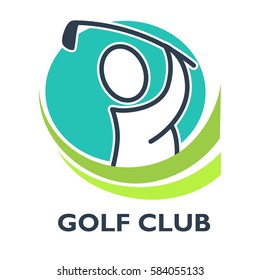 Golf Country Club Logo Template Icon Stock Vector (Royalty Free ...