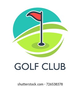 Golf Country Club Logo Template Or Icon For Tournament