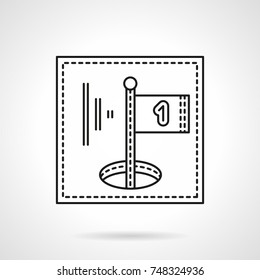 Golf cource flat line icon
