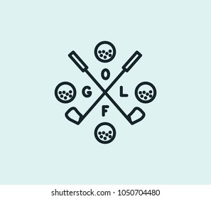 Golf cource icon line isolated on clean background. Golf cource icon concept drawing icon line in modern style. Vector illustration for your web site mobile logo app UI design.