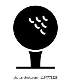 Golf course with a ball pin and golf ball
