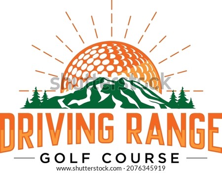 golf course driving range logo