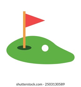 Golf course icon. Golf game. Vector.