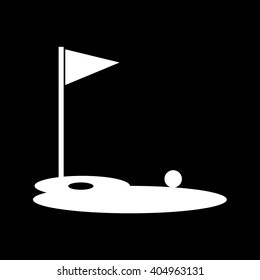 Golf course Icon Illustration design