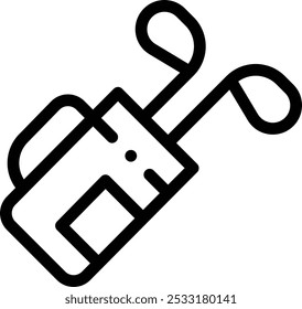 golf course icon. Thin Linear Style Design Isolated On White Background