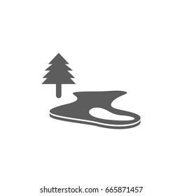 Golf course icon in trendy flat style isolated on white background. Symbol for your website design, logo, app, UI. Vector illustration, EPS