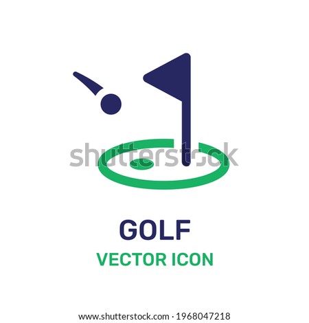 Golf course icon. Vector illustration