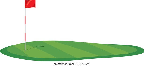 Golf course. Image illustration of green