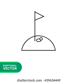 Golf Course Line Icon