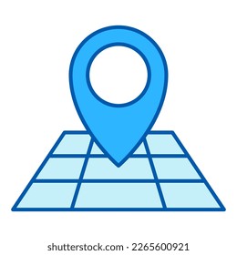Golf course location on map - icon, illustration on white background, similar style