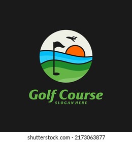 Golf Course Logo Design Template Golf Stock Vector (Royalty Free ...