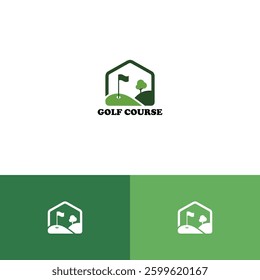 Golf course Logo design template