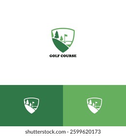 Golf course Logo design template