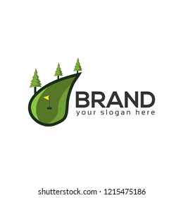 Golf course logo template. Golf sports.