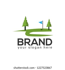 Golf course logo template. Golf sports.