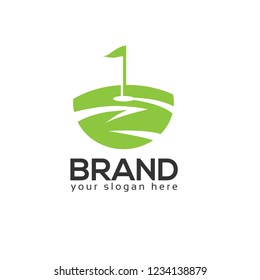 Golf Course Logo Template Golf Sports Stock Vector (Royalty Free ...