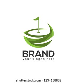 Golf course logo template. Golf sports.