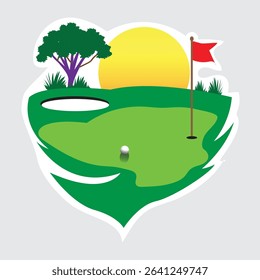 Golf course logo vector for further use.