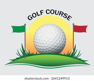 Golf course logo vector for further use.