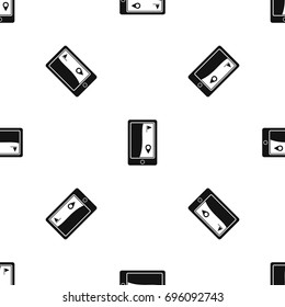Golf course navigator pattern repeat seamless in black color for any design. Vector geometric illustration