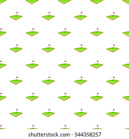 Golf course pattern. Cartoon illustration of golf course vector pattern for web