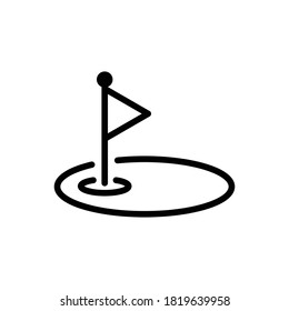 Golf course (Sports) icon outline vector 