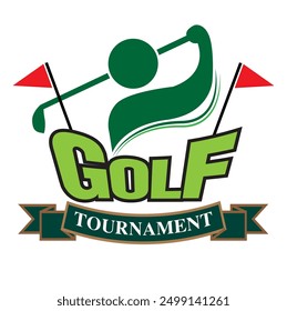 Golf course symbol silhouette vector illustration.