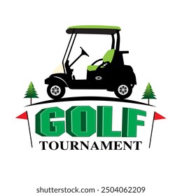 Golf course symbol silhouette vector illustration.