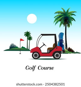 Golf course symbol silhouette vector illustration.