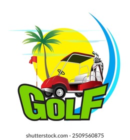 Golf course symbol silhouette vector illustration.