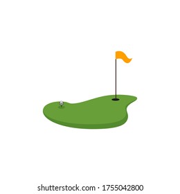 Golf course vector design template illustration