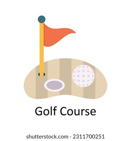 Golf Course Vector  Flat Icon Design illustration. Sports and games  Symbol on White background EPS 10 File