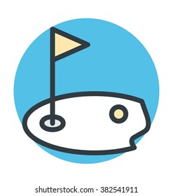 Golf Course Vector Icon