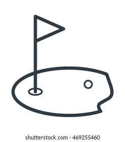 Golf Course Vector Icon