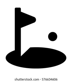 Golf Course Vector Icon