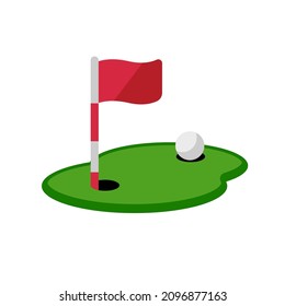 Golf course vector icon illustration	
