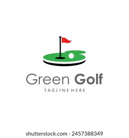 golf course vector logo. white background