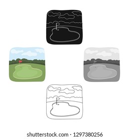 Golf course.Golf club single icon in cartoon style vector symbol stock illustration web.
